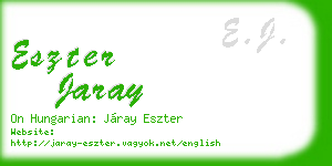 eszter jaray business card